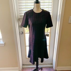 NWT Calvin Klein Purple Houndstooth Dress Sz 4